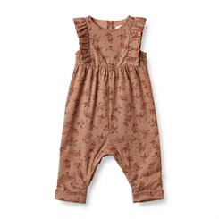 Wheat Jumpsuit Milia - Berry dust flowers